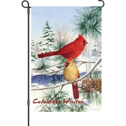 Accent Home & Garden 12 In. Flag - Cedar Farm Cardinals